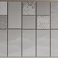 Various Decorative Wall Panels With Different Dot Patterns For Interior Design