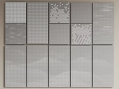 Perforated plate 3d model