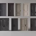 Multiple Security Doors Featuring Various Designs And Colors For Home Safety 3d model