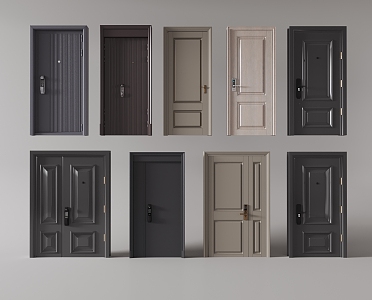 Anti-theft door combination 3d model