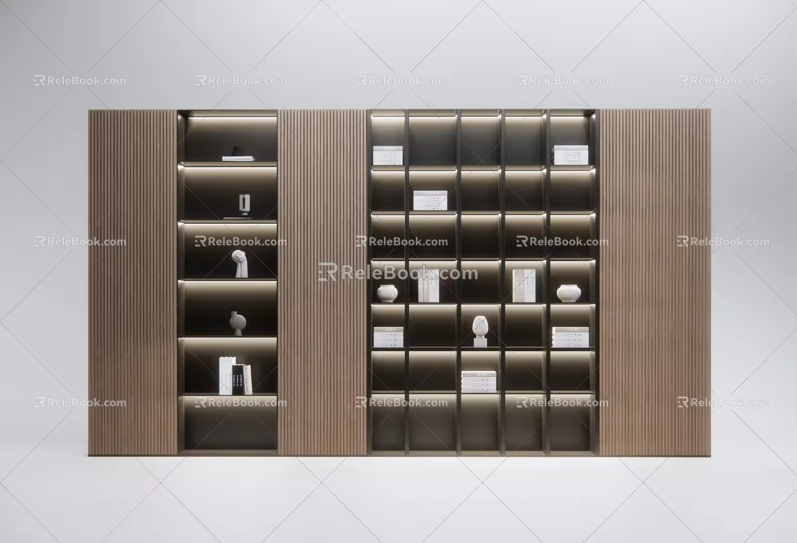 Modern Bookcase Decorative Cabinet 3d model