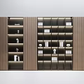 Modern Bookcase Decorative Cabinet 3d model