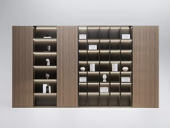 Modern Bookcase Decorative Cabinet 3d model