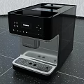 Philips Sleek Black Coffee Machine With Modern Design Digital Display On Kitchen Countertop