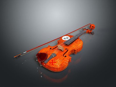 Violin Cartoon Violin Animation Violin Instrument String Western Instrument model