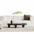 Modern sofa coffee table combination 3d model