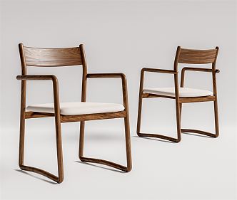 New Chinese style single chair 3d model