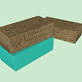 Functional Vehicle Equipped With Straw Material Blocks And Light Blue Base