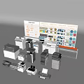 Modern Diverse Office Appliance Showcase Featuring Printers Copiers And Scanners