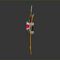Golden Accented Red Wooden Shield With Central White Red Flower Star Accents