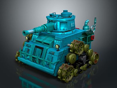 Modern Tank Cartoon Tank Animation Tank 3d model