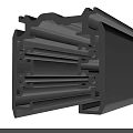 Durable Hardware Metal Profile with Structural Grooves for Industrial Construction Use