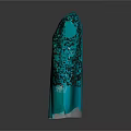 Turquoise Long Coat with Black Inner Top Minimalist Design Lapel Collar and Pockets