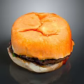 Delicious Grilled Beef Burger With Golden Brown Bun And Fresh Lettuce