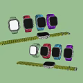 Colorful Smartwatch Collection Featuring Various Colored Straps And Modern Dial Designs