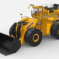 Yellow Heavy Duty Functional Vehicle With Large Bucket And Wheels For Mining Operations