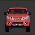 Red Pickup Truck With Modern Design Shiny Exterior And Utility Bed