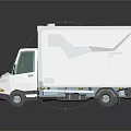 White Box Truck With Modern Design Cab And Cargo Box For Transportation