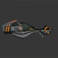 Futuristic Green And Orange Motorcycle With Silver Exhaust And Unique Stylish Design