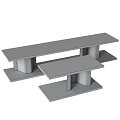 Modern Black Side Table With Sturdy Base And Flat Tabletop For Living Room 3d model