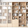 Modern bookcase 3d model
