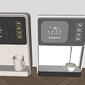 Two ROBAM Modern Kitchen Water Dispenser Appliances With Digital Display And Cups