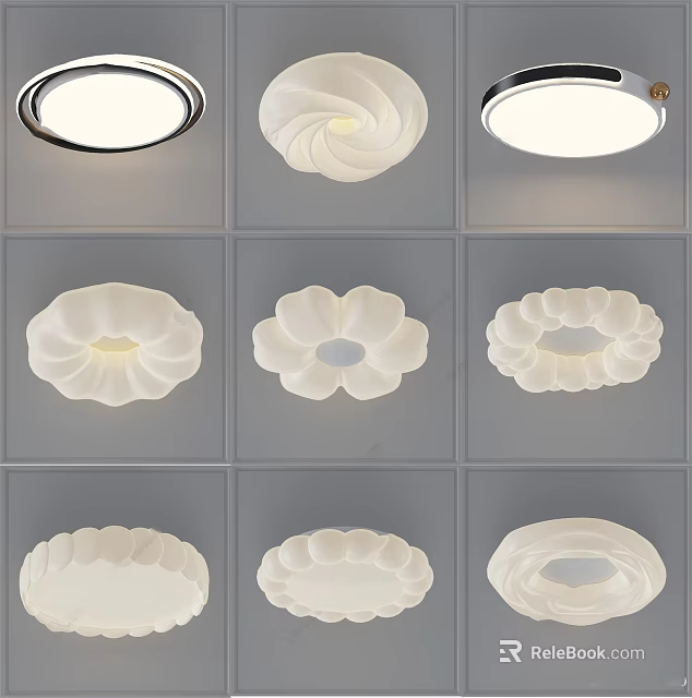 Modern Ceiling Lights With Various Stylish Decorative Designs For Home Interior 3d model