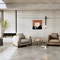 Modern Casual Sofa Combination Single Sofa 3d model
