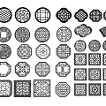 Chinese-style openwork window flower 3d model