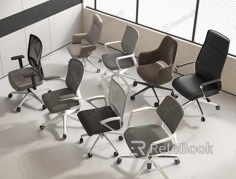 Office Chair Swivel Chair Leisure Chair Armchair Computer Chair Boss Chair Pulley model