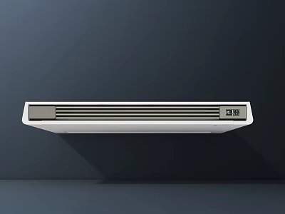 Modern Wall Mounted Air Conditioner Fan With Sleek White Design And Control Panel 3d model