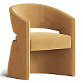 Modern Single Sofa With Curved Backrest And Plush Comfortable Seat In Various Colors