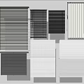 Various Modern Blinds Styles In Different Colors For Home Window Decoration 3d model