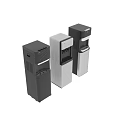 Standing Water Dispensers With Modern Black And Silver Designs And Control Panels