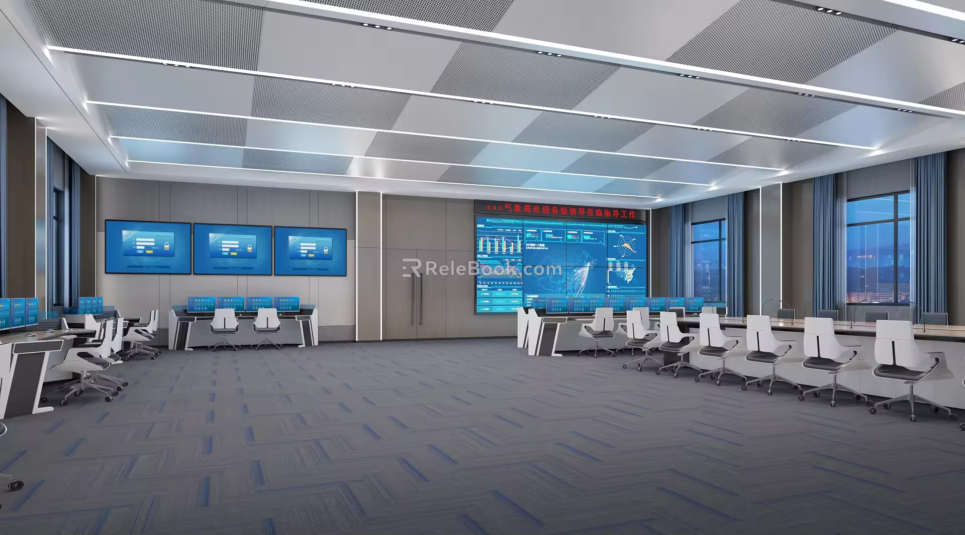 Modern Control Room Control Room 3d model