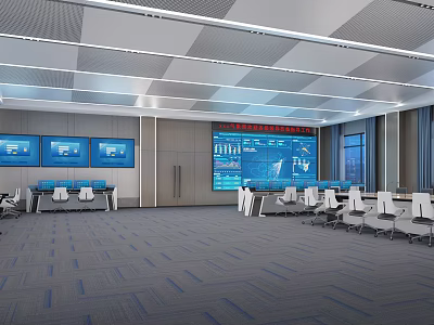 Modern Control Room Control Room 3d model