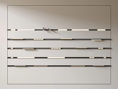 Different Styles Of Downlights And Spotlights Arranged In Rows For Home Lighting 3d model