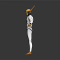 Humanoid Creature Character Featuring Yellow Horns White Body And Yellow Limbs