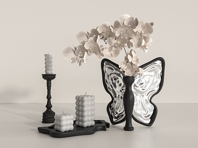 Middle Style Butterfly Vase 3d model