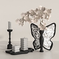 Middle Style Butterfly Vase 3d model