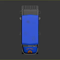 Blue Junior Golf Cart with Number 13 Logo Four Seats and Canopy