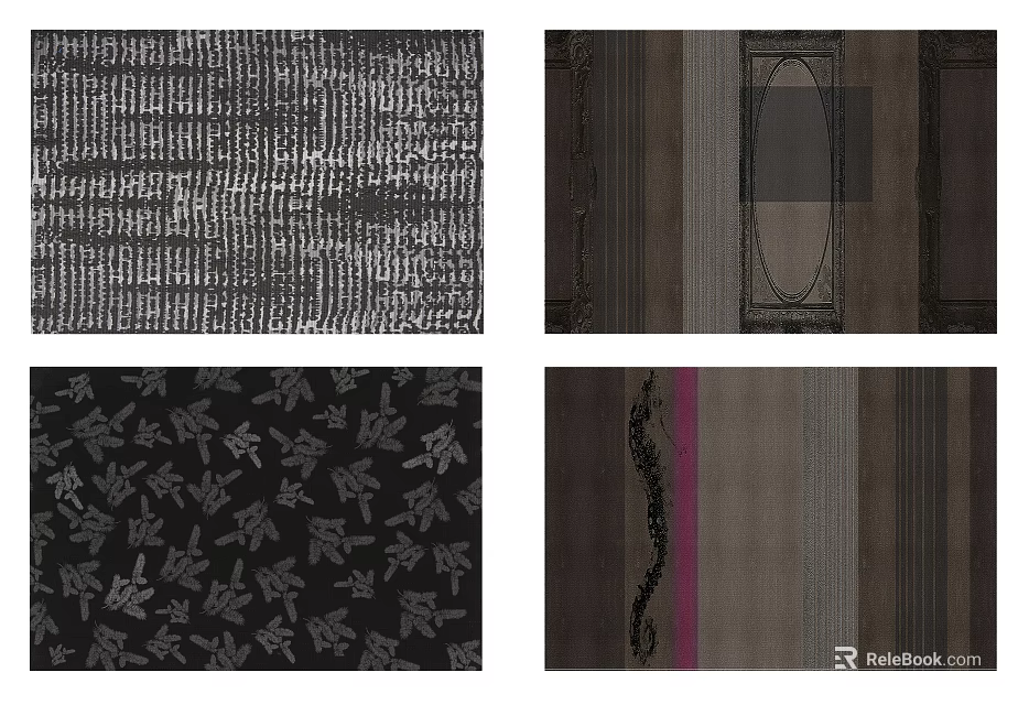 Modern Square Carpet Designs With Various Patterns And Neutral Tones 3d model