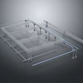 Modern Industrial Metal Frame Structure With Support Beams And Crossbars 3d model