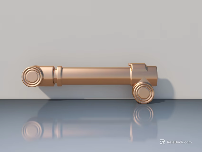 Modern Hinged Door Design Featuring Brass Hardware For Home Interior 3d model