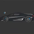 Carbon Fiber Supercar With Sleek Design Rear Spoiler And Aggressive Front Fascia