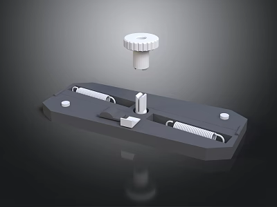 Industrial Equipment Component With Base Knob Slides Springs And Post 3d model