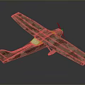 Camouflage Aerospace Model With Propeller Large Wings And Dark Background