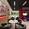 Vibrant Fire Science Popularization Education Base Featuring Red Background Firefighters Images Emblem And Open Book