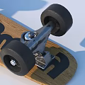 Unique Wooden Andy Skateboard Outdoor Sports Equipment With Skateboarder Silhouette Design