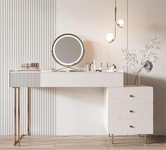 Light Luxury Dressing Table 3d model